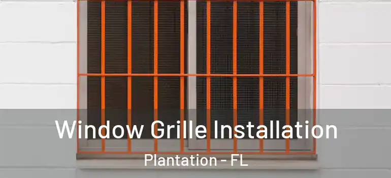  Window Grille Installation Plantation - FL